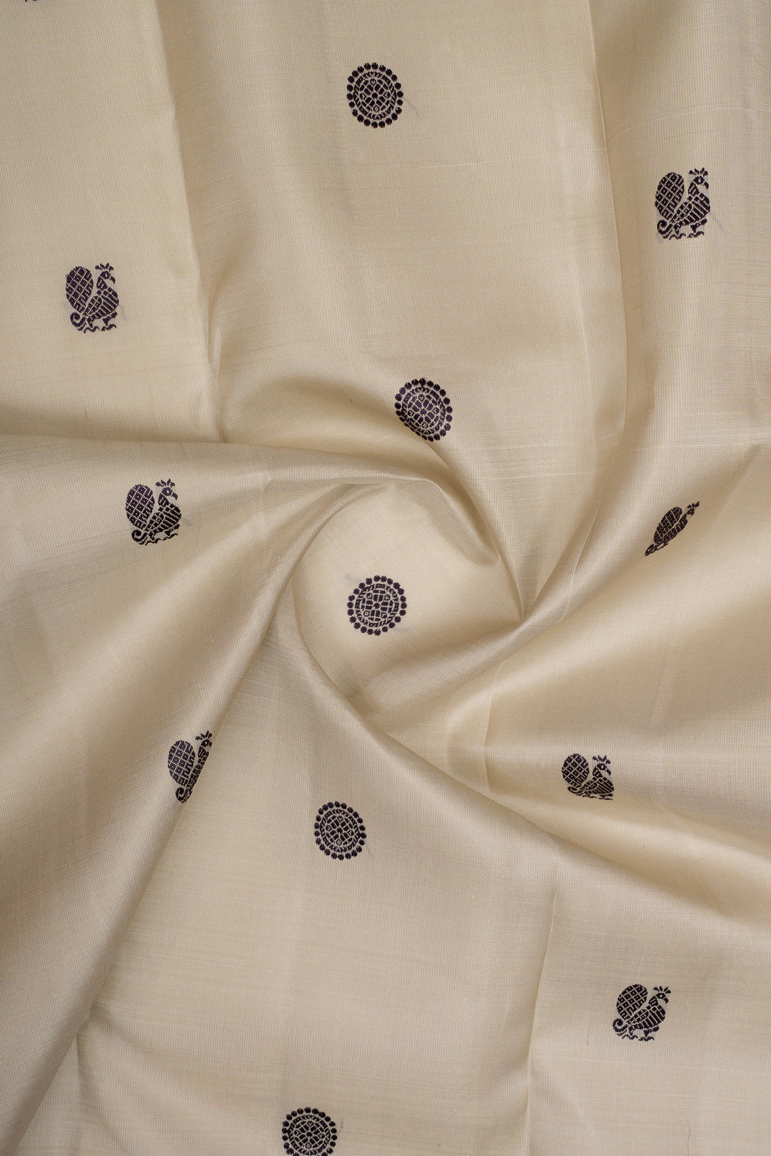 Beige latte traditional pure kanchipuram silk saree