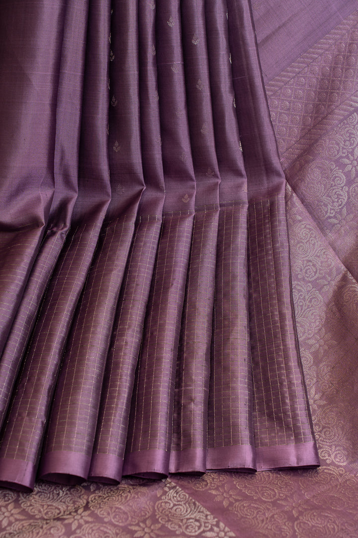 Iris Purple pure soft silk saree