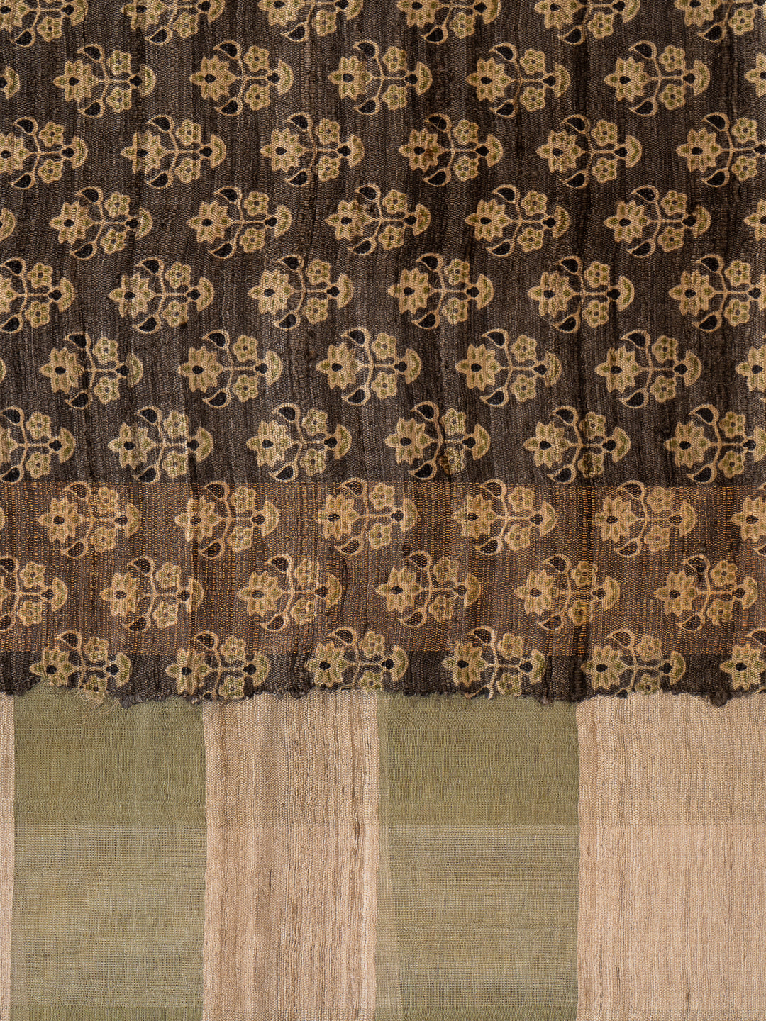 Pastel Green Pure Organza Tussar Designer Saree - Clio Silks