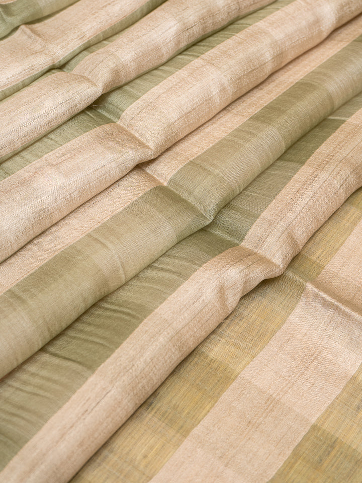 Pastel Green Pure Organza Tussar Designer Saree - Clio Silks
