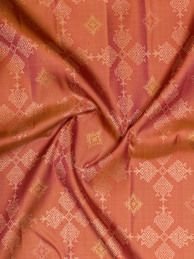 Rose Pink kasuti pure zari Kanchipuram silk saree