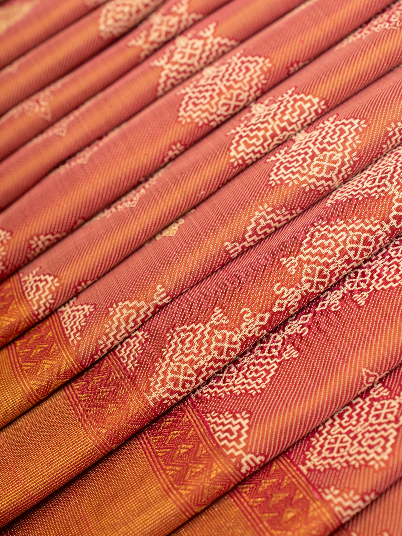 Rose Pink kasuti pure zari Kanchipuram silk saree