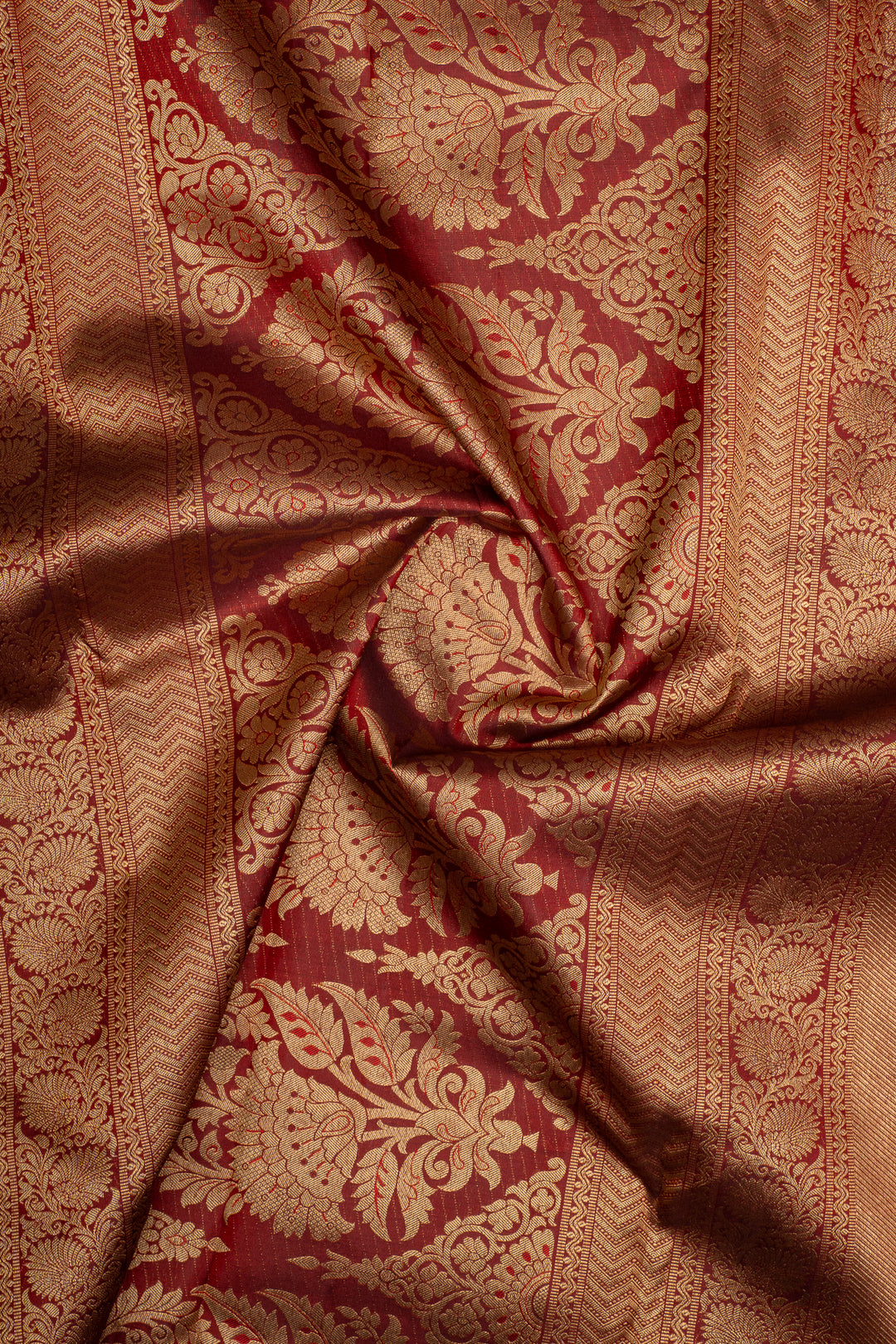Maroon Annam Chakram Pure Kanchipuram Silk Saree