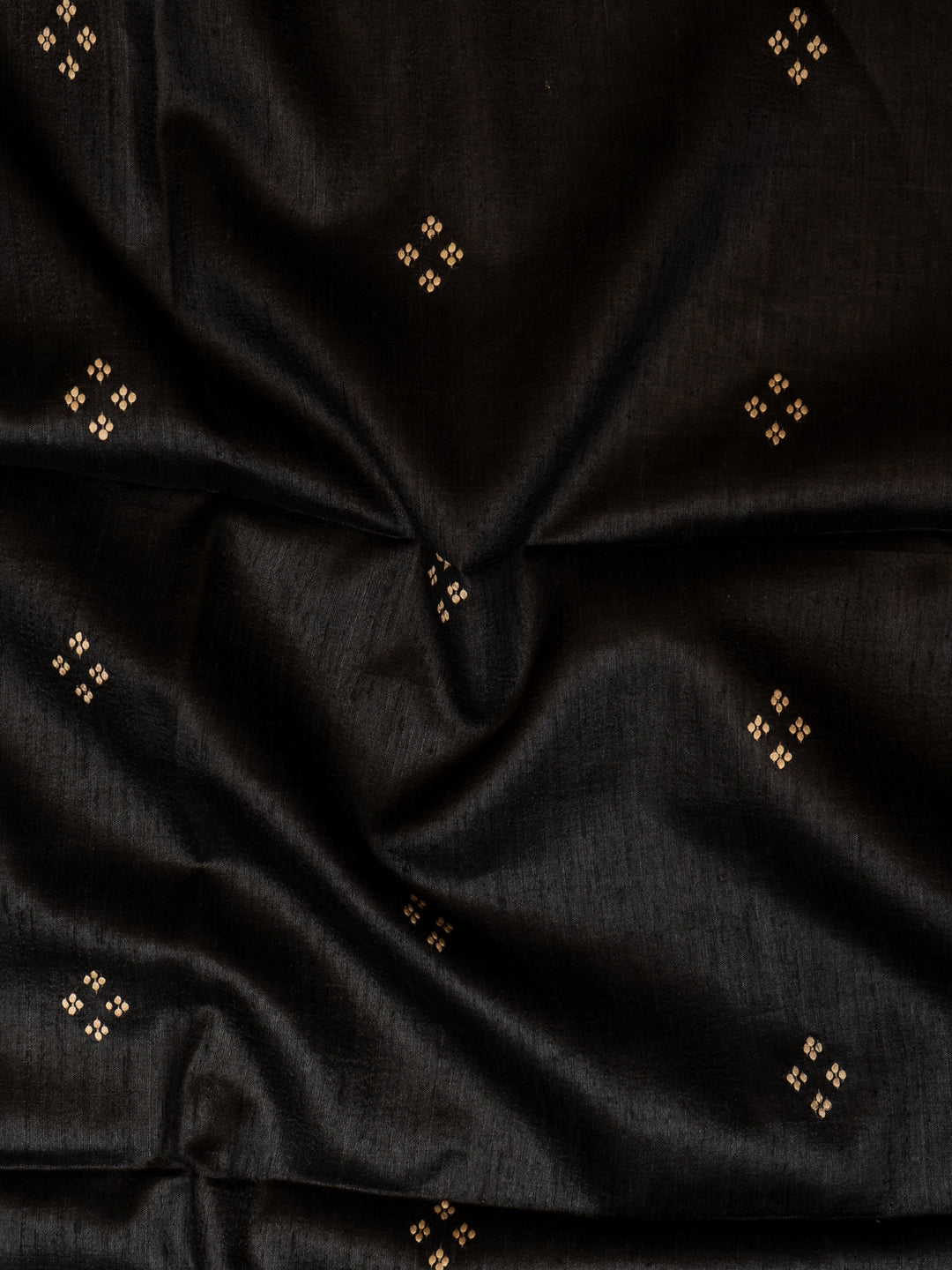 Black Embroidered Kalamkari Hand Printed Pure Tussar Saree - Clio Silks