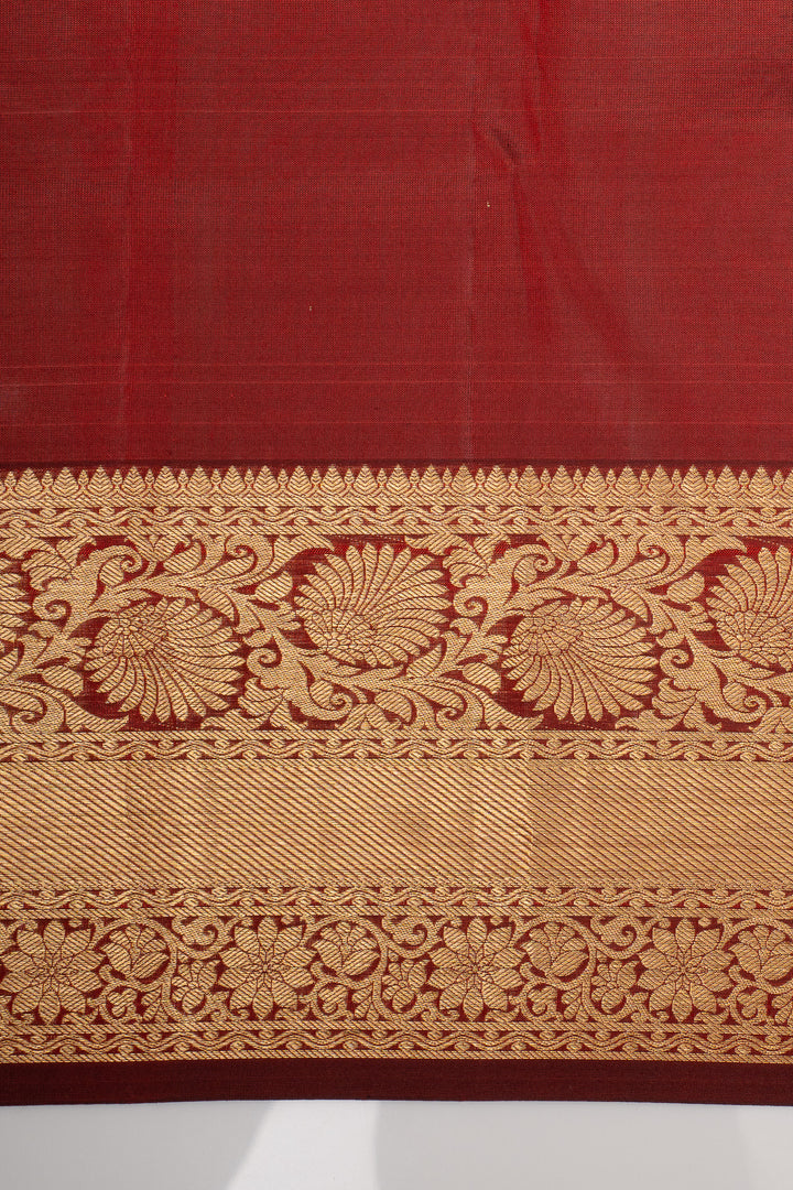 Maroon Annam Chakram Pure Kanchipuram Silk Saree