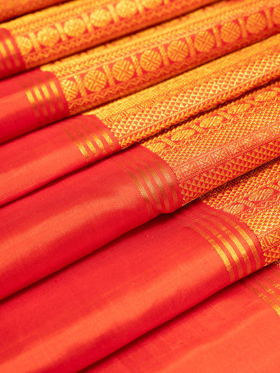 Red Brocade Pure Kanchipuram Silk Saree