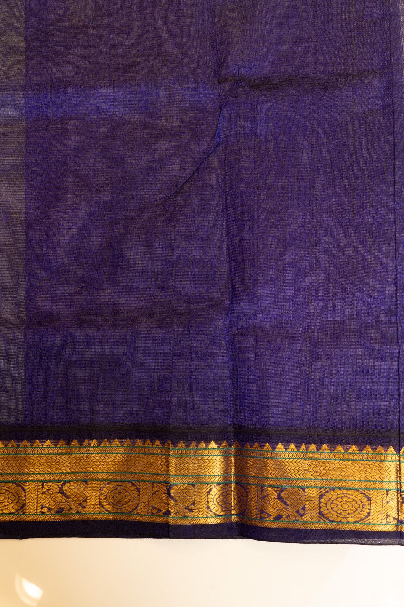 Mint Green and blue pure silk cotton saree