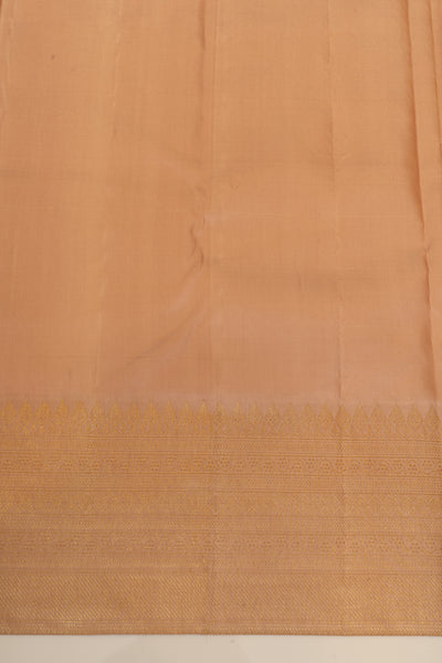 Pastel pink brocade pure Kanchipuram silk saree