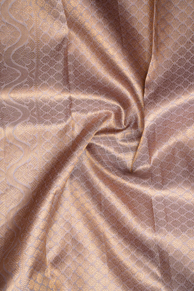 Bare Beige Pastel Pure Kanchipuram Silk Saree - Clio Silks