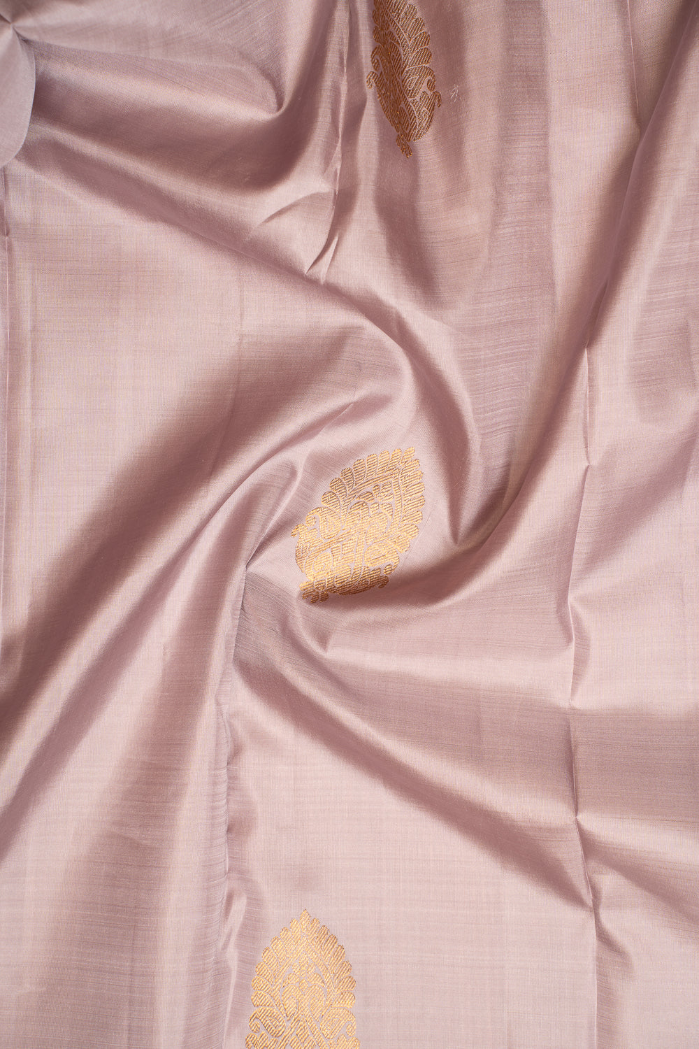 Bare Beige Pastel Pure Kanchipuram Silk Saree - Clio Silks
