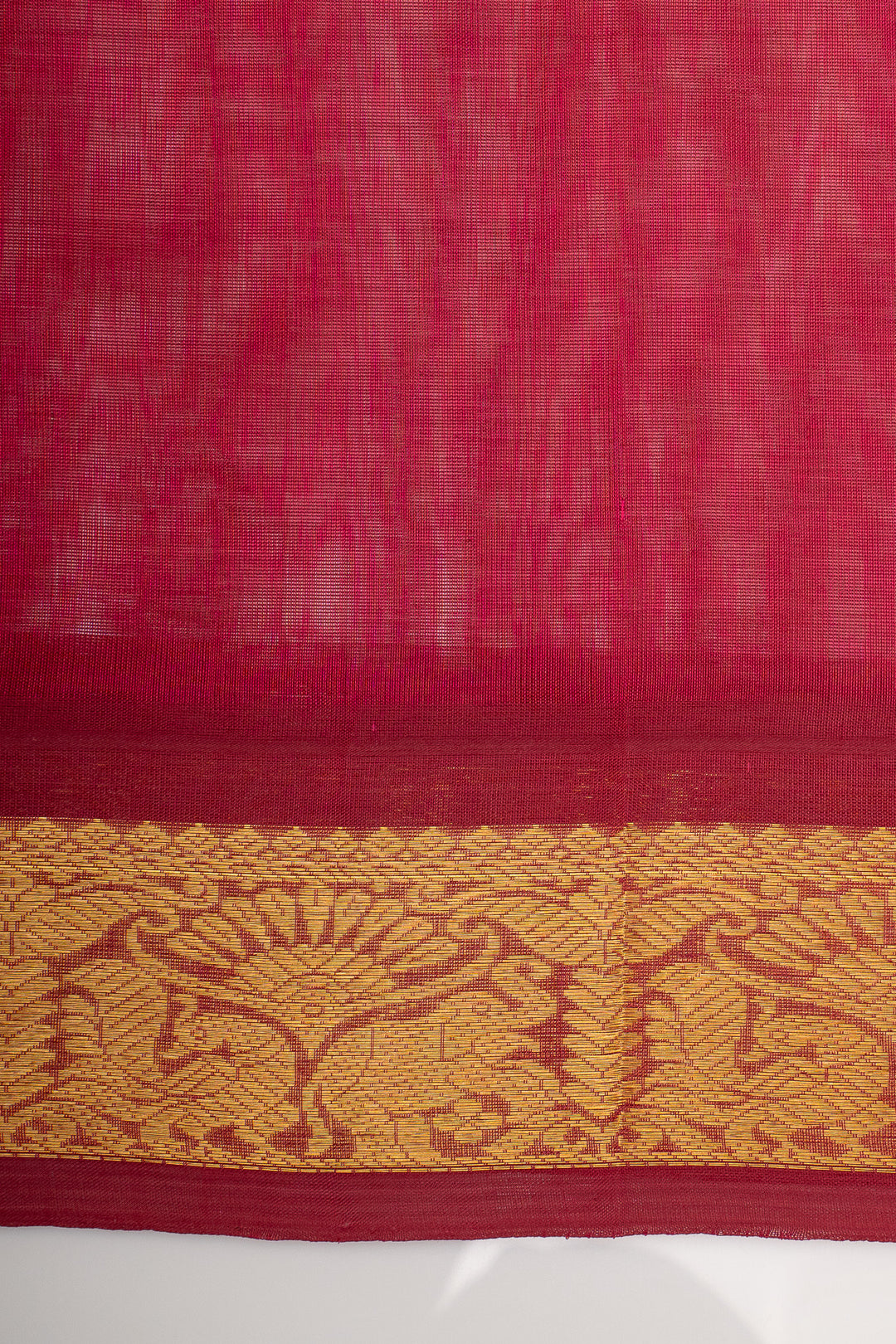 Yellow and Pink Korvai Pure Silk Cotton Saree