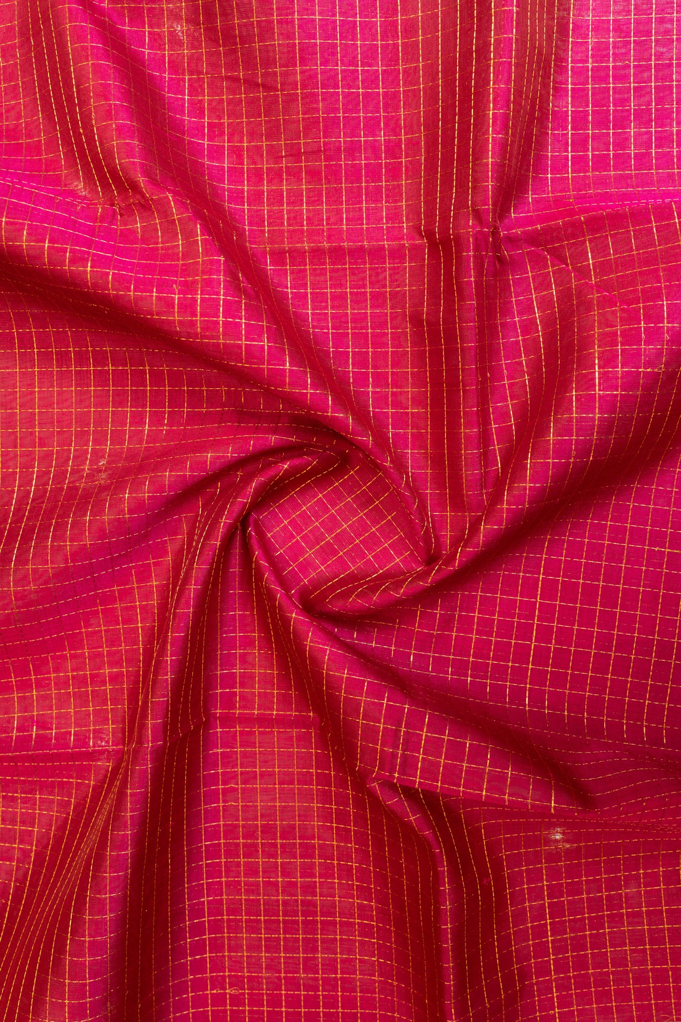 Magenta Muthu Kattam pure silk cotton saree