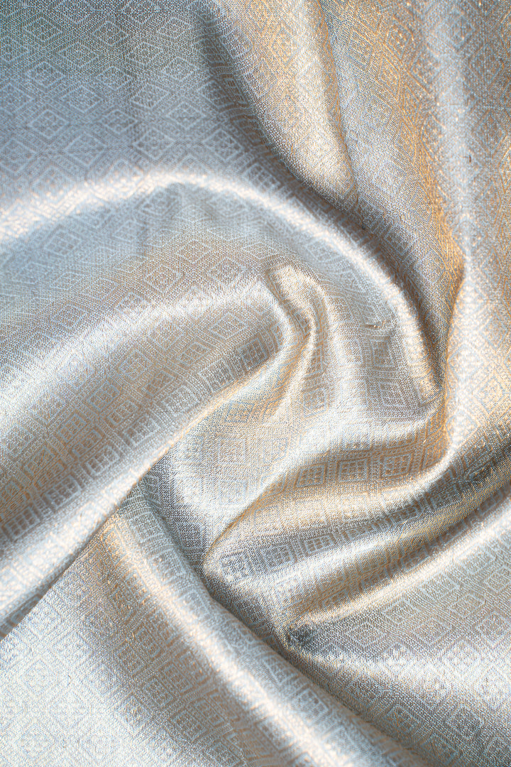 Sky Blue Pastel Pure Kanchipuram Silk Saree - Clio Silks