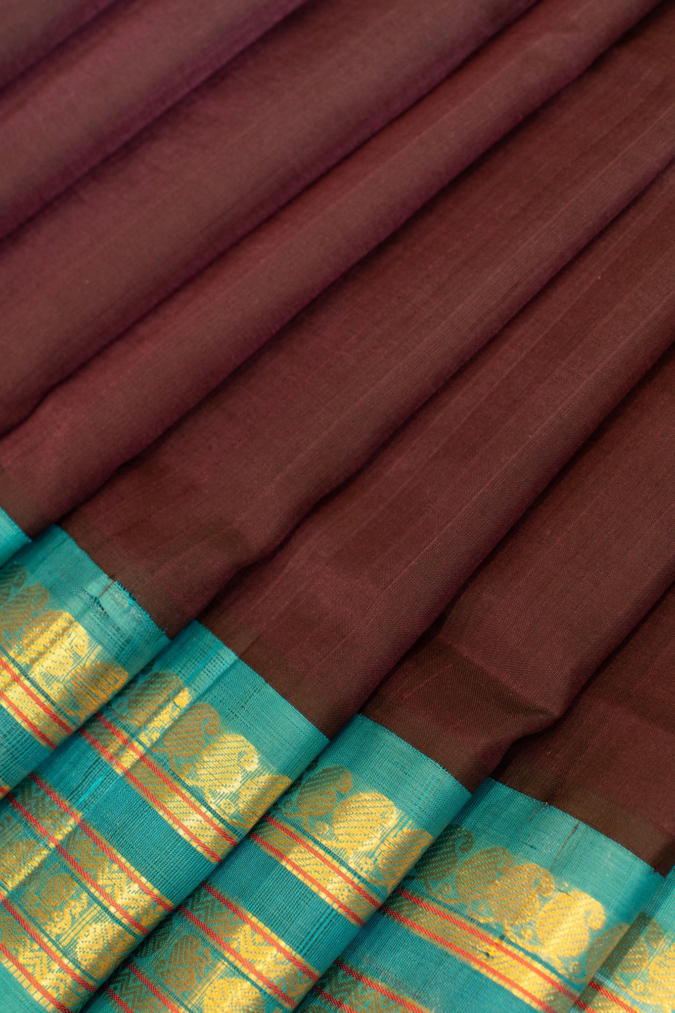 Jamun purple and blue pure silk cotton saree