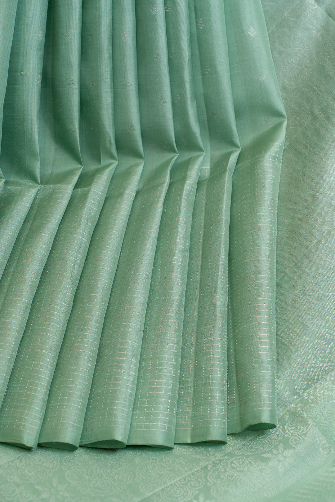 Pastel blue pure soft silk saree
