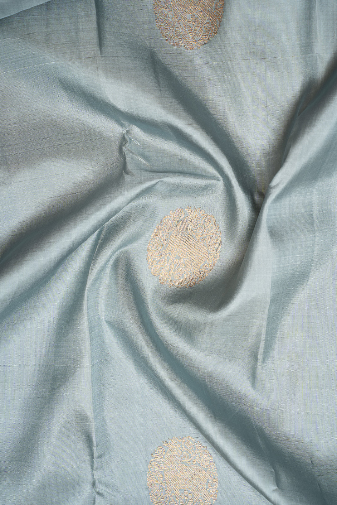Sky Blue Pastel Pure Kanchipuram Silk Saree - Clio Silks