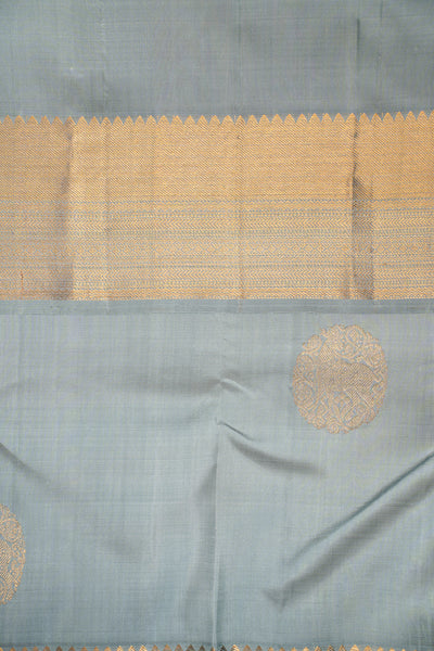 Sky Blue Pastel Pure Kanchipuram Silk Saree - Clio Silks