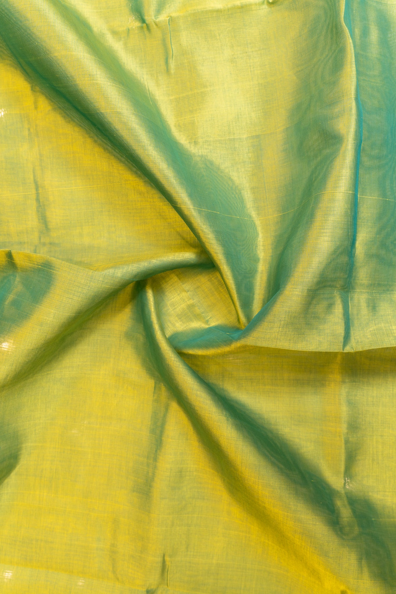 Recons green and brown pure silk cotton saree