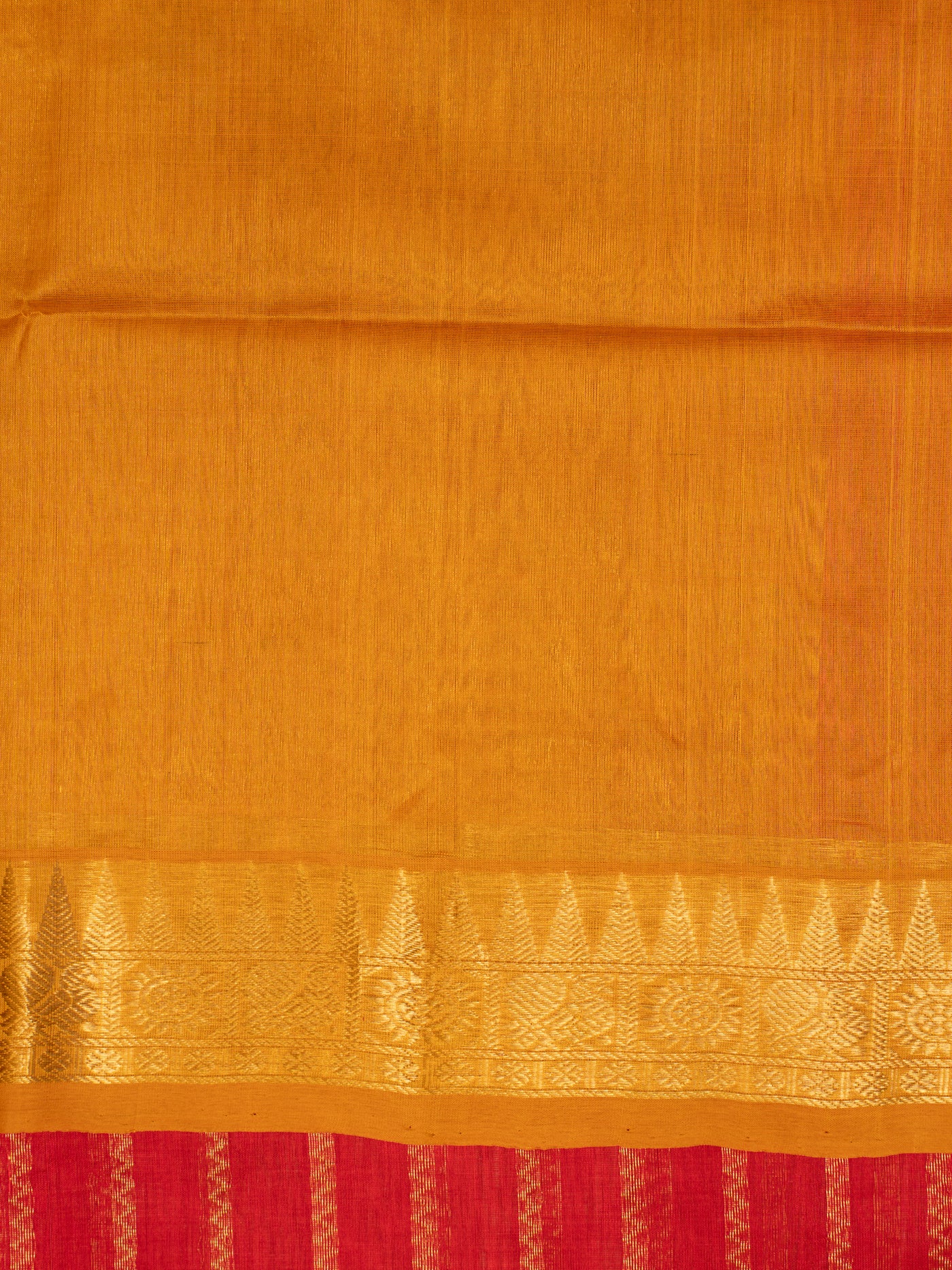 Reddish pink pure silk cotton saree