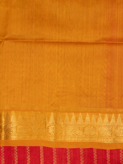 Reddish pink pure silk cotton saree