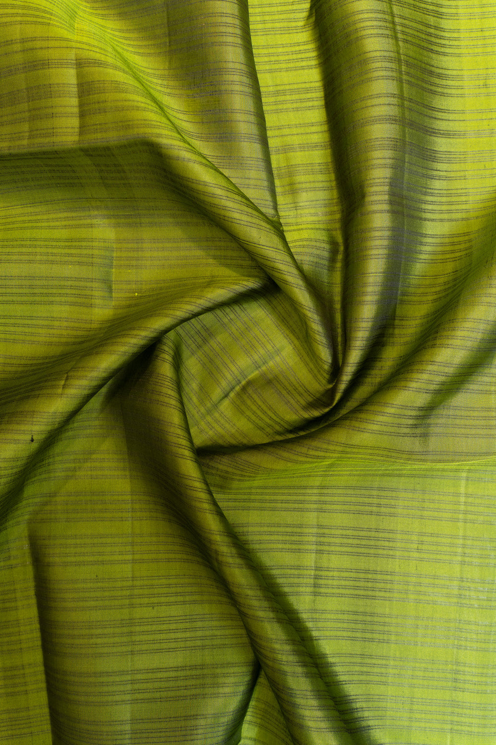 Green and royal blue stripes pure Kanchipuram silk saree