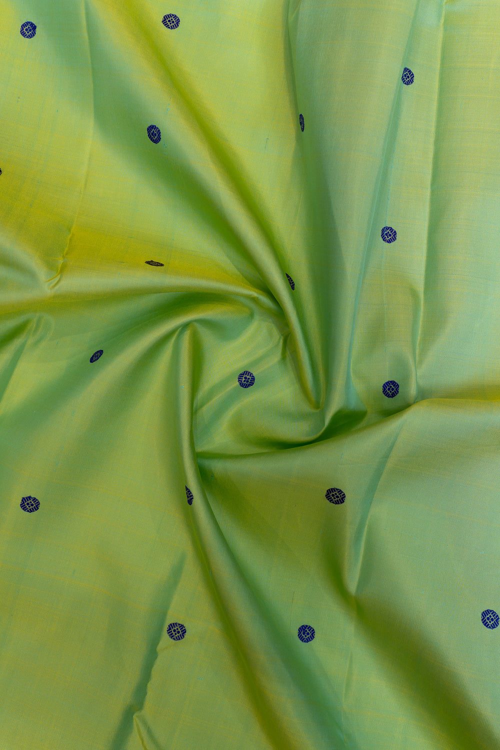 Cyan green and blue thread work Kanchipuram silk saree