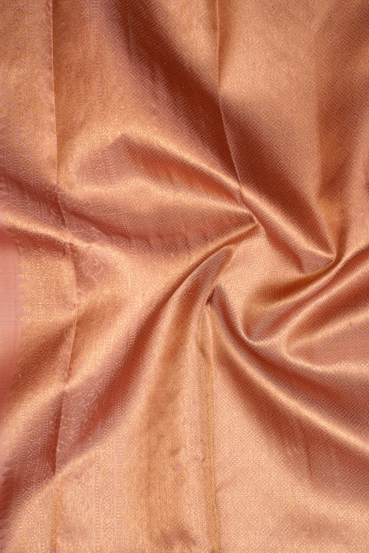 Pastel Pink Pure Kanchipuram Silk Saree - Clio Silks