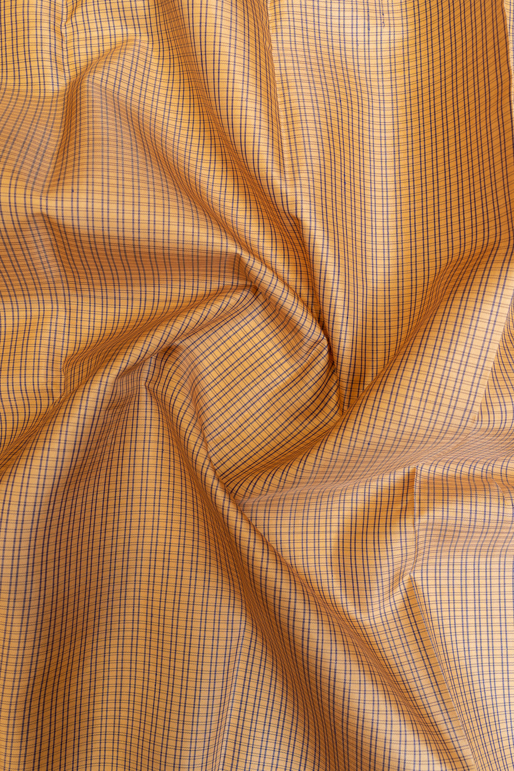 Beige and blue checks thread Varisaipettu pure Kanchipuram silk saree