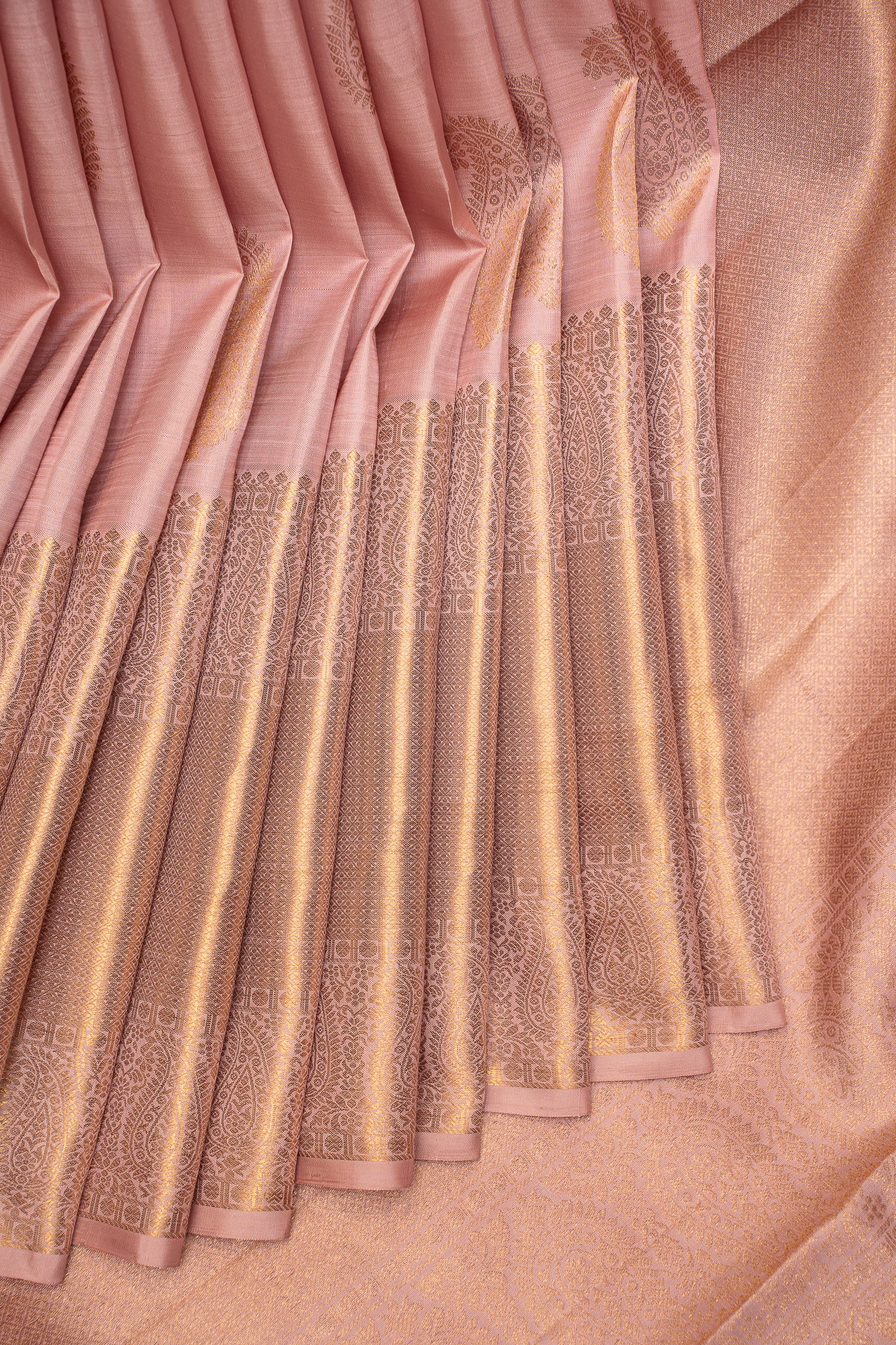 Heather Pink Pastel Pure Kanchipuram Silk Saree - Clio Silks