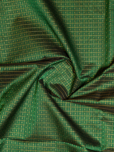 Bottle green lakshadeepam pure silk cotton saree