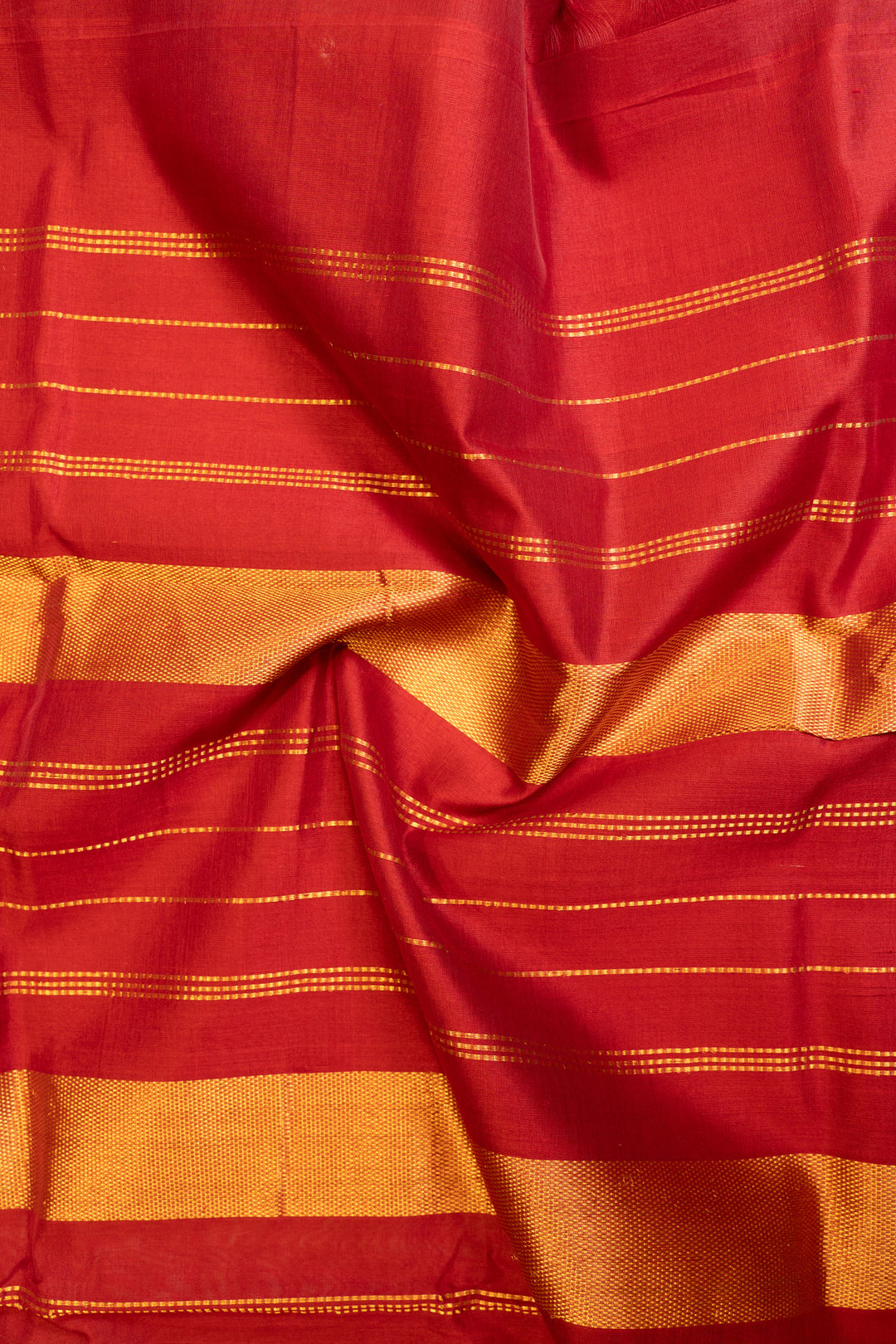 Red pure silk cotton saree