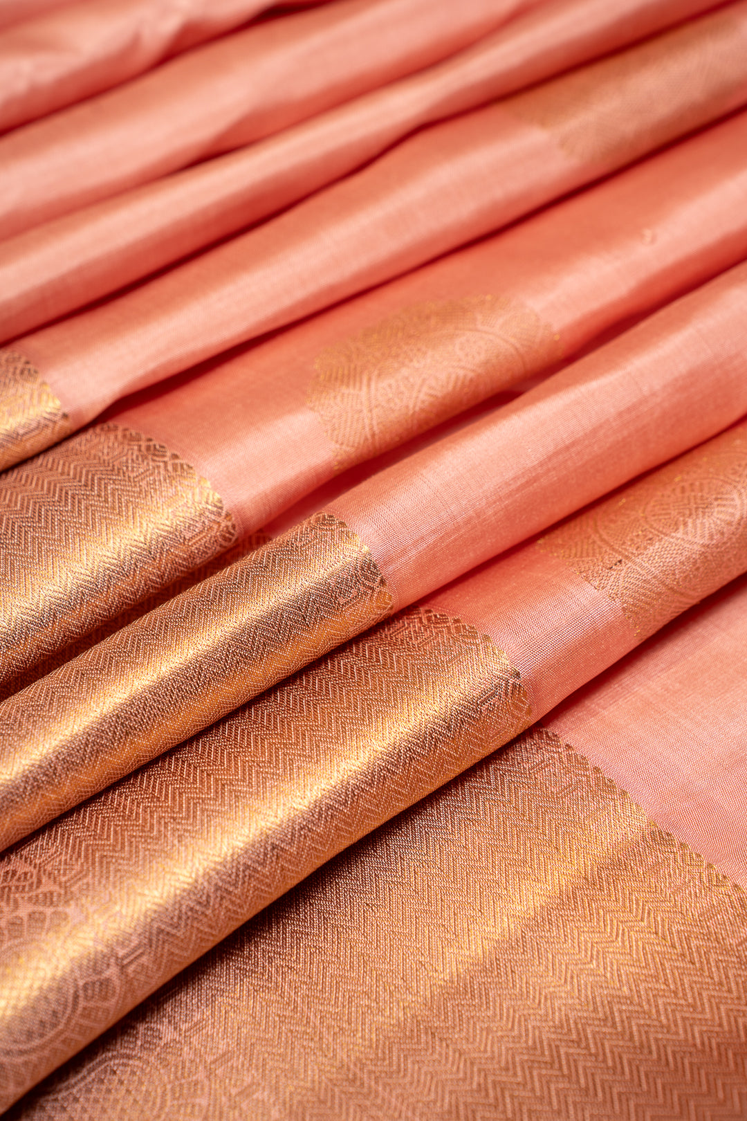 Pastel Pink Pure Kanchipuram Silk Saree - Clio Silks