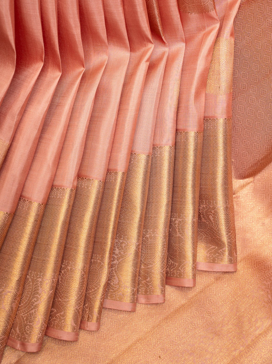 Pastel Pink Pure Kanchipuram Silk Saree - Clio Silks