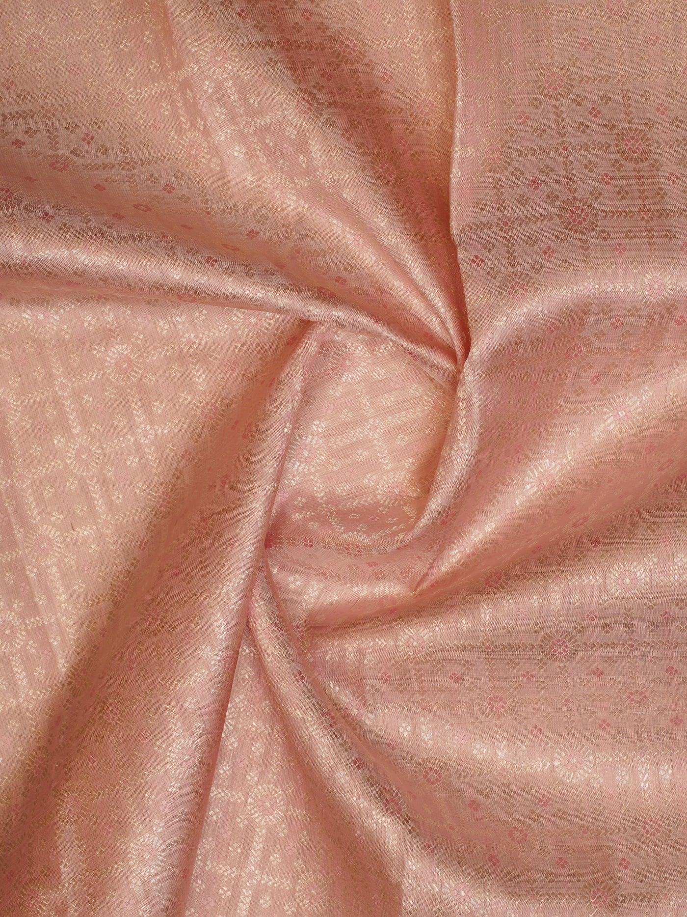 Baby Pink Brocade Pure Kanchipuram Silk Saree