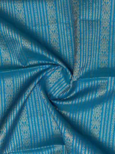 Maroon and sulphate blue pure silk cotton saree