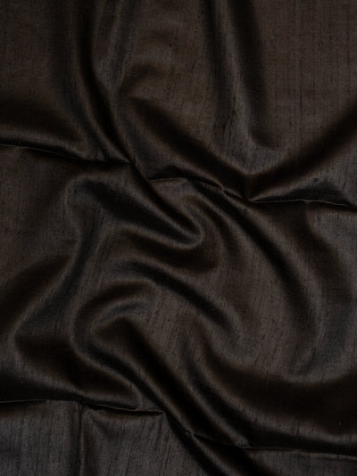 Black Ikat Hand Printed Pure Tussar Silk Saree - Clio Silks