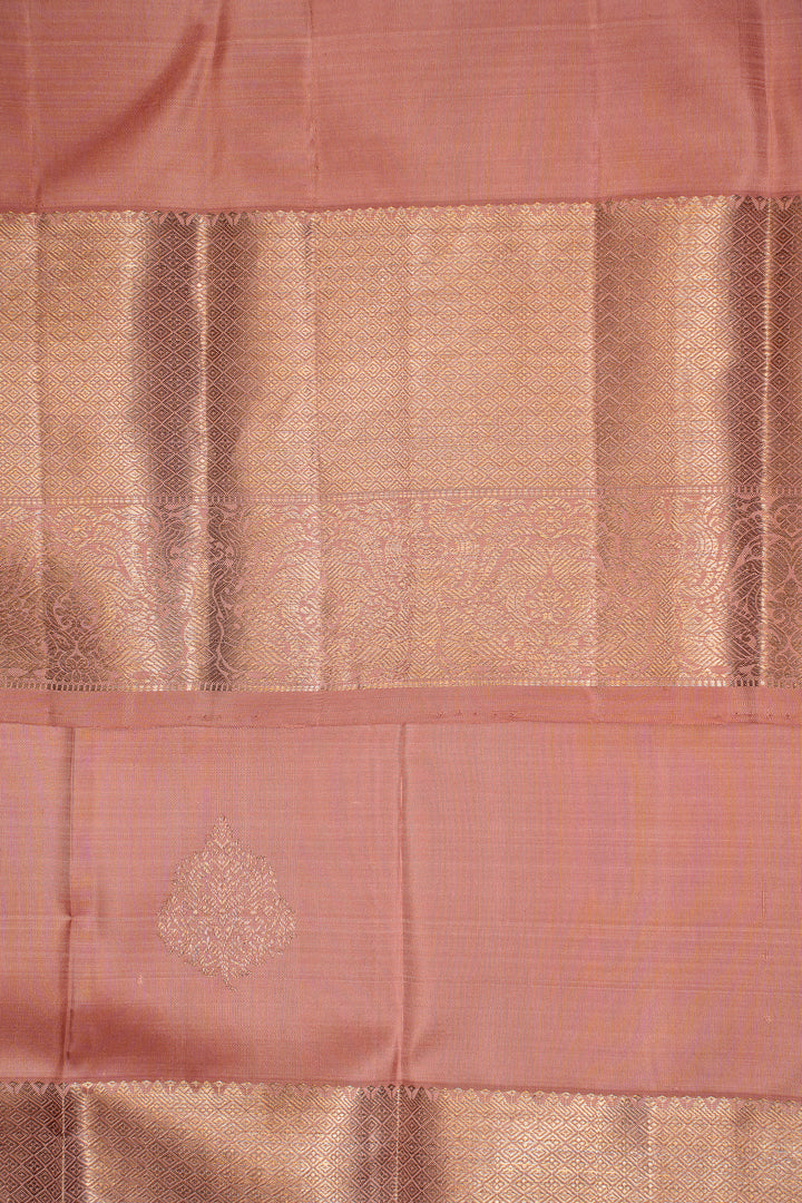 Blush Pink Pastel Pure Kanchipuram Silk Saree - Clio Silks