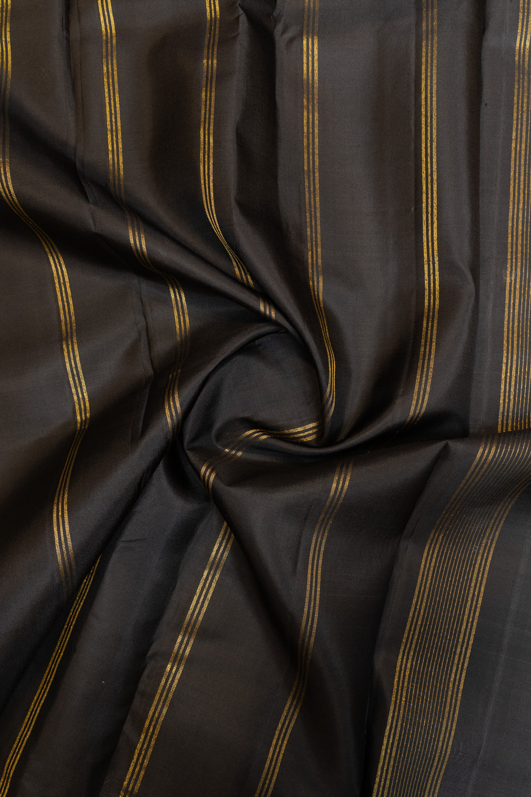 Grey and black pure Kanchipuram silk saree