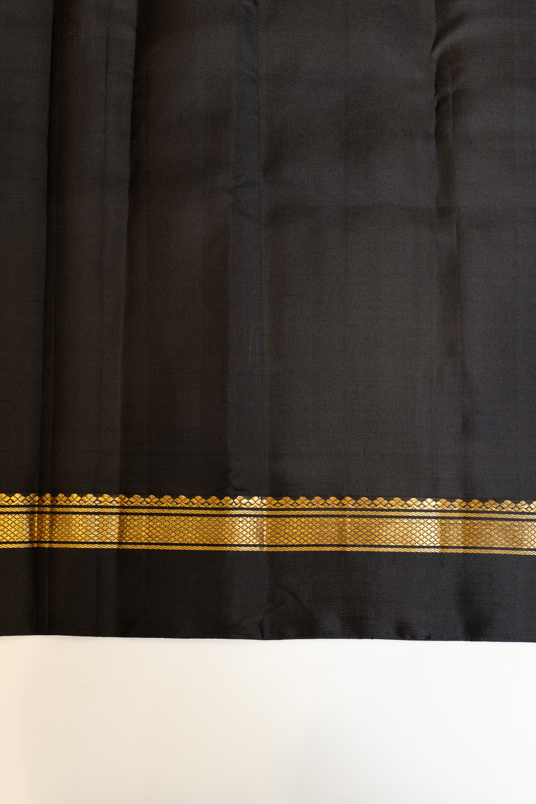 Grey and black pure Kanchipuram silk saree