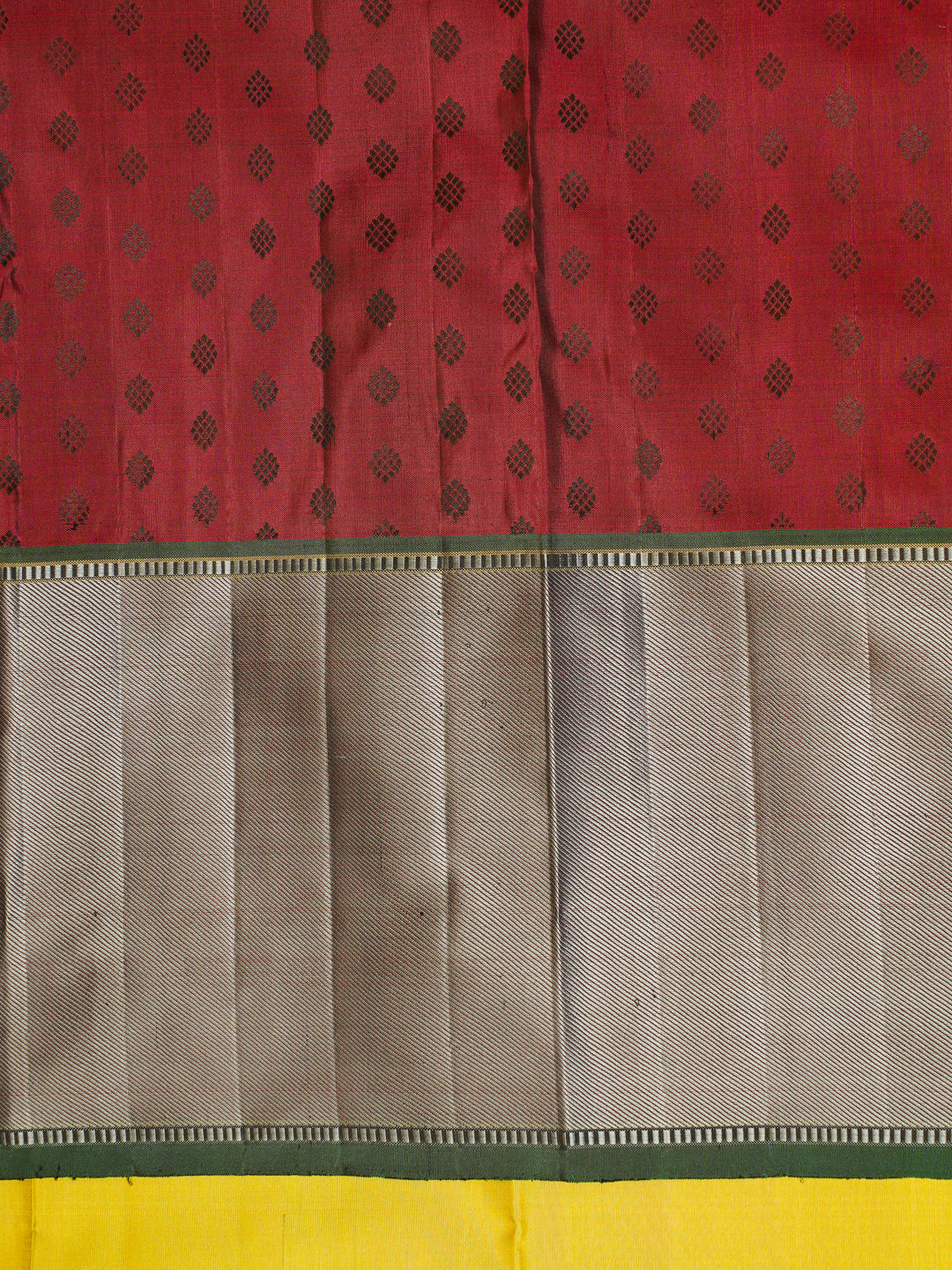 Lime Green Pattu Pettu Kanchipuram Silk Saree