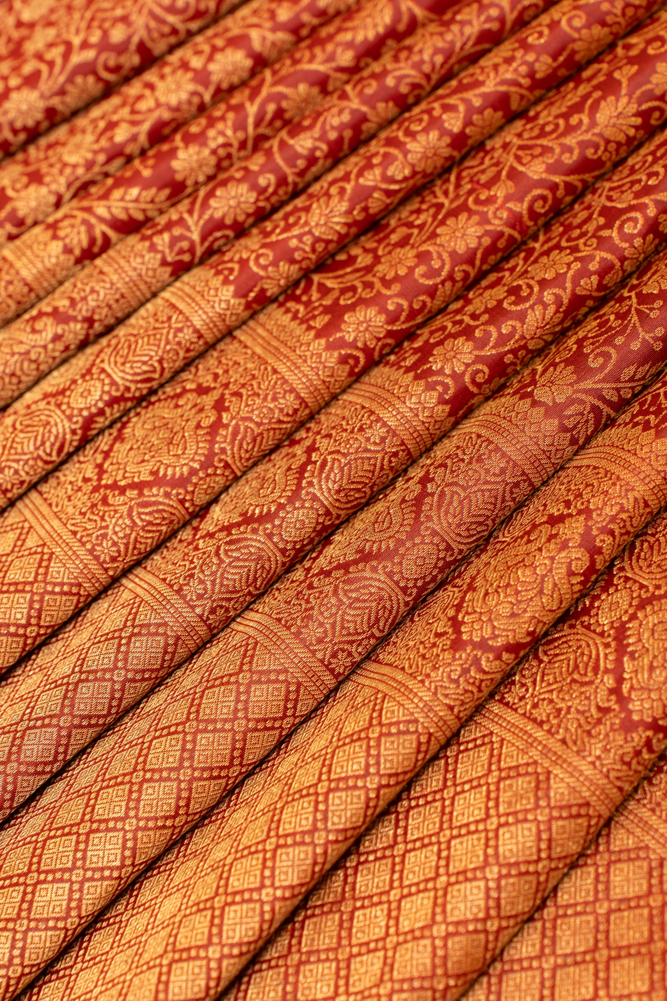 Maroon brocade pure Kanchipuram silk saree