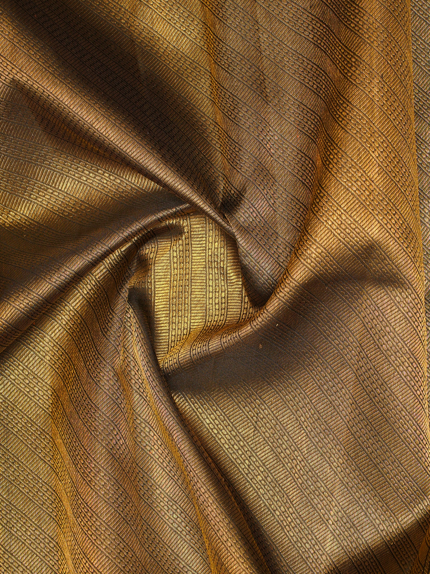 Cream and Black Rettai Pettu Pure Zari Kora Kanchipuram Silk Saree