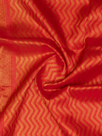 Off white and red korvai pattu borders pure silk cotton saree