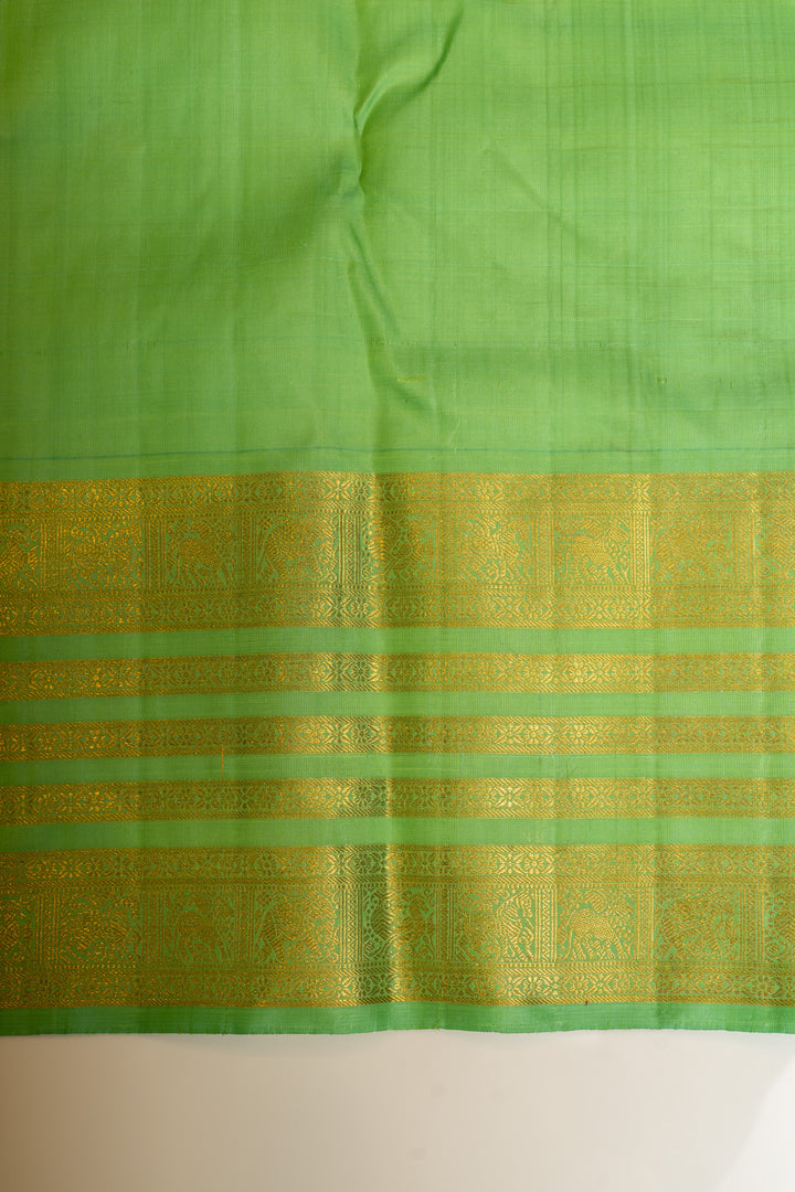 Rouge pink checks pure zari Kanchipuram silk saree