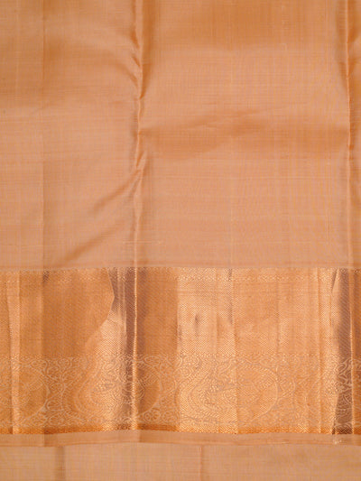 Apricot Peach Pastel Kanchipuram Silk Saree