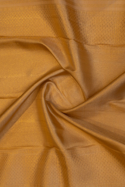 Champagne gold and peach annam chakram brocade pure Kanchipuram silk saree