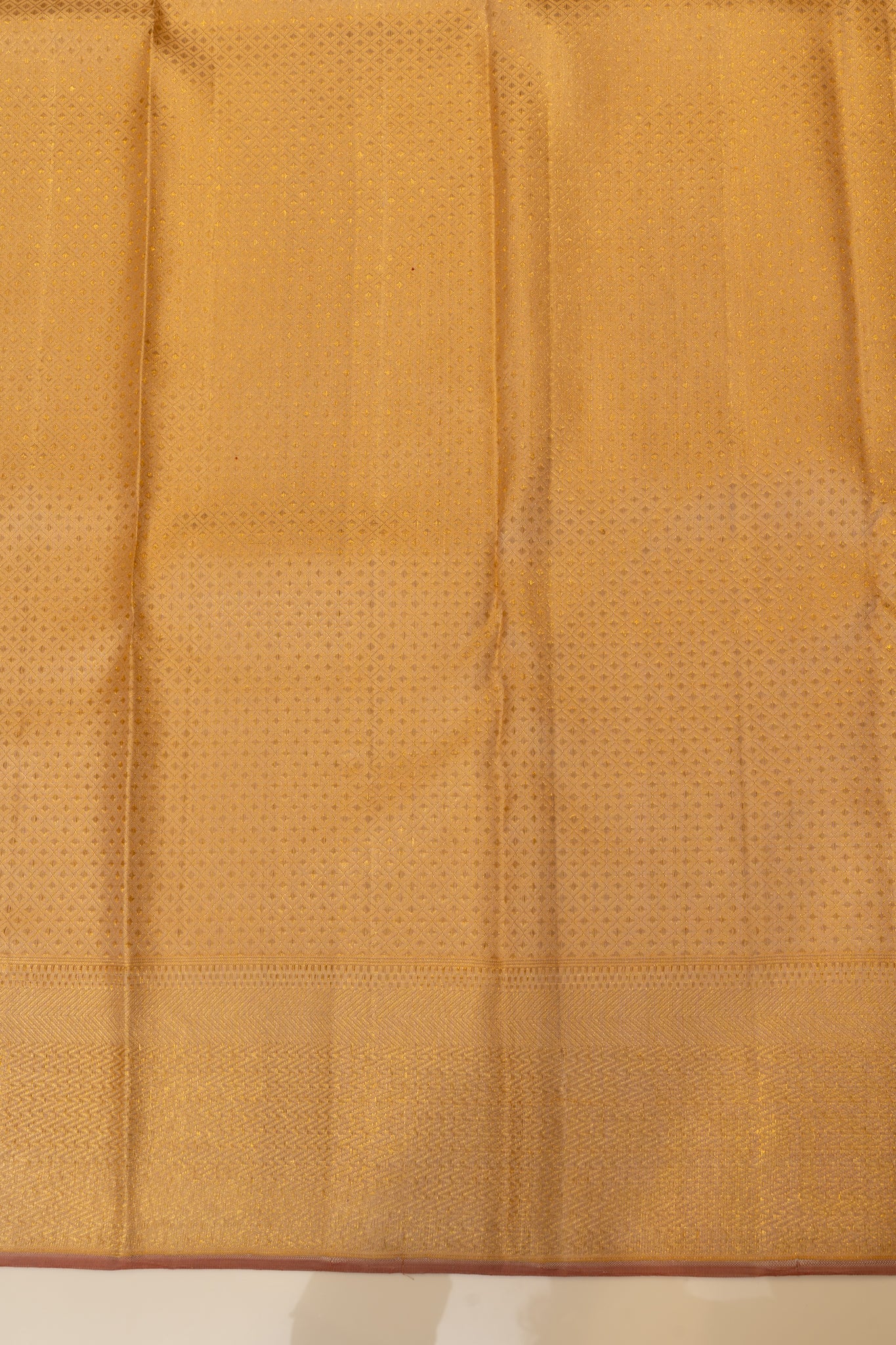 Champagne gold and peach annam chakram brocade pure Kanchipuram silk saree