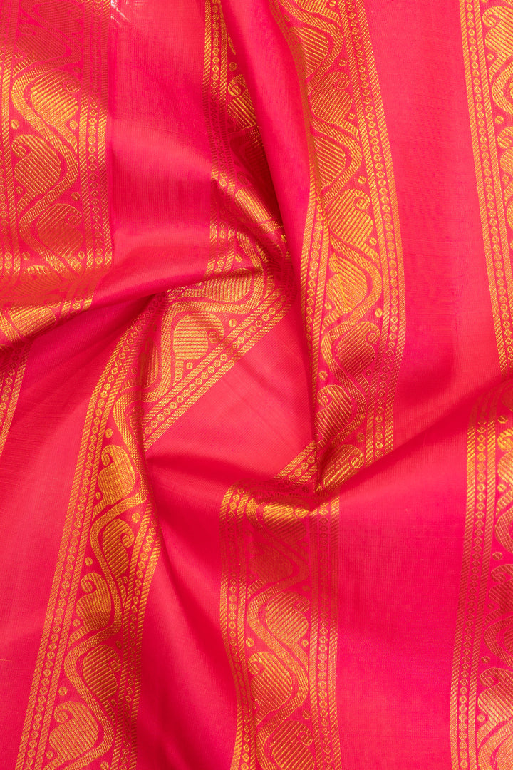 Yellow plus butta pure zari Kanchipuram Silk saree