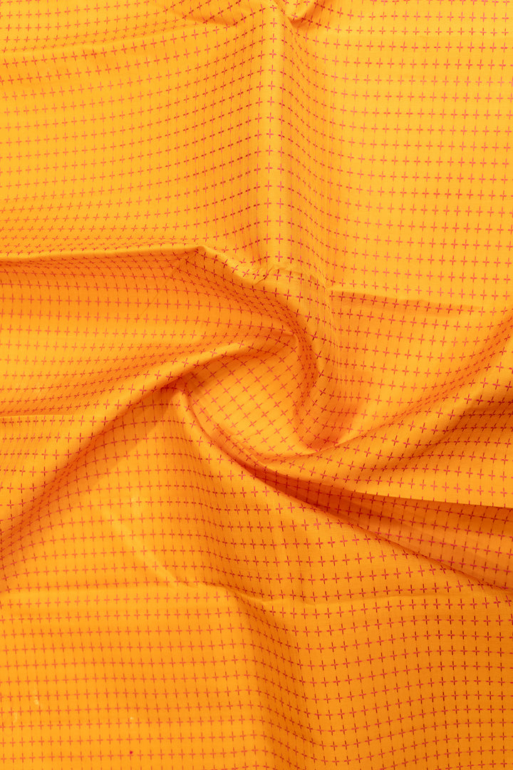 Yellow plus butta pure zari Kanchipuram Silk saree