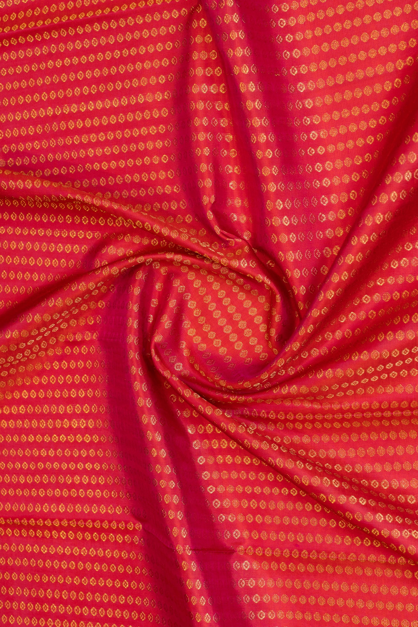 Cerise Red Shot colour lakshadeepam pure zari Kanchipuram silk saree